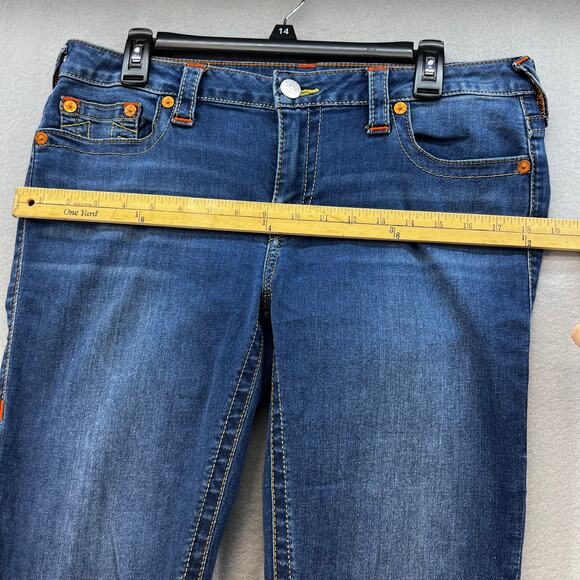 True Religion Jeans Women's 33 (16) Blue Estella Low Rise Skinny Preppy Normcore - Picture 11 of 14
